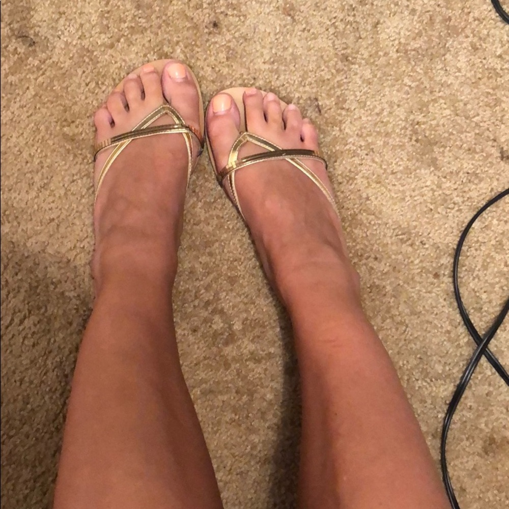 Gold sequins Maxi Rave size 6 sandals